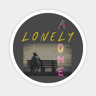 Lonely Alone Magnet